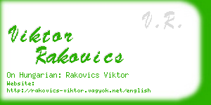 viktor rakovics business card